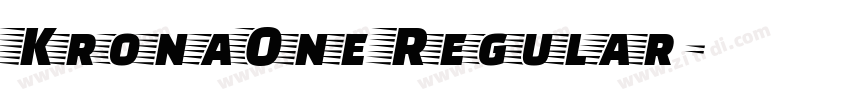 KronaOne Regular◆字体转换 KronaOne Regular◆字体转换